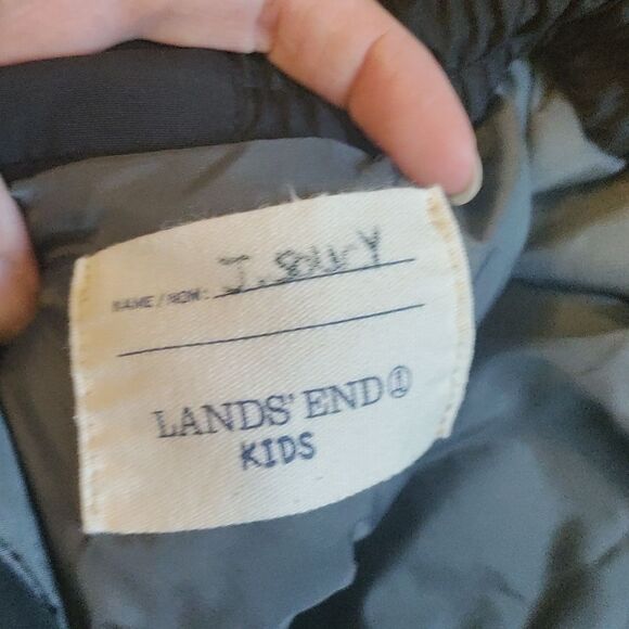 Lands End Black Snow Pants Size 8 Grow A Longs Winter Snow Sports Ski Snowboard - Picture 7 of 14